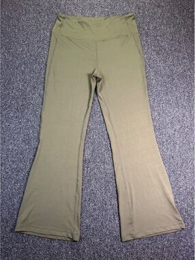 Cali Sport Olive Green Flared Yoga Pants Size large